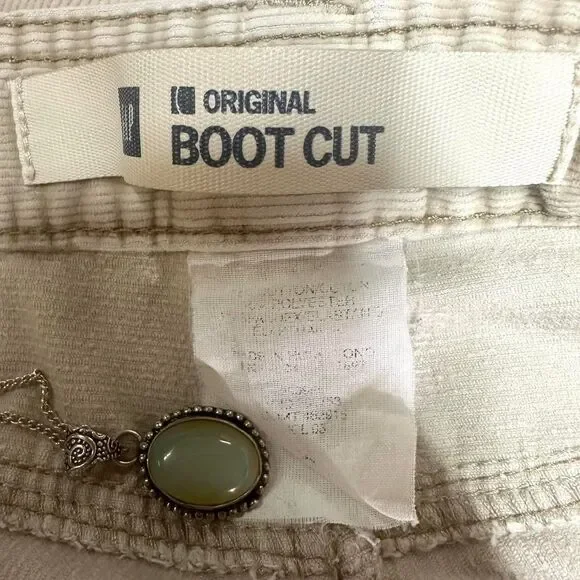 GAP Y2K‎ Low Rise Bootcut Flare Tan Corduroy Pants Womens 30" Waist 2000s Indie - Picture 7 of 7